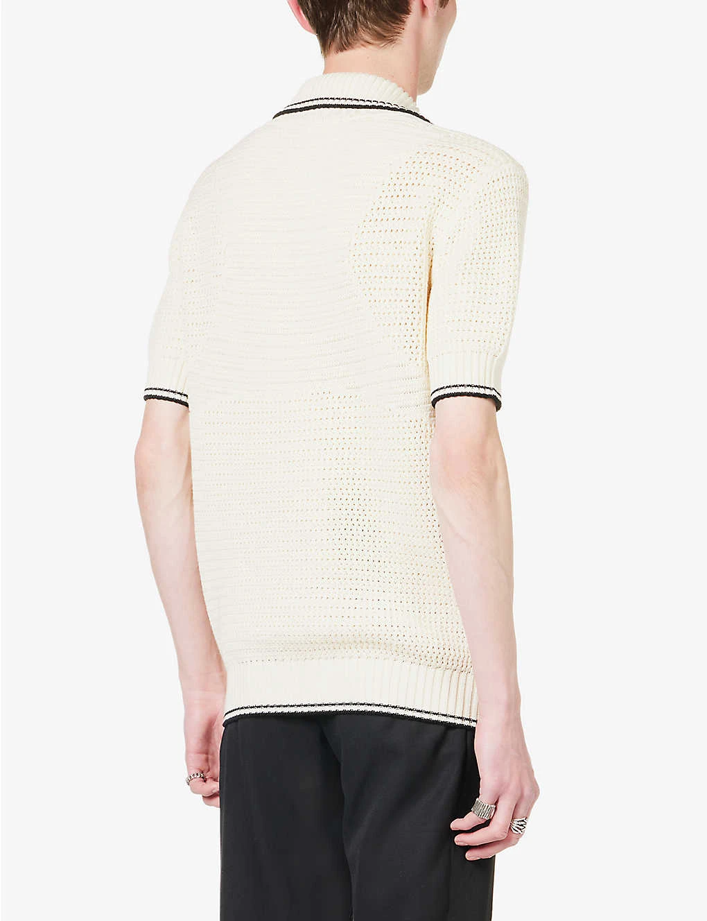 Alexander McQueen Contrast-stripe Relaxed-fit Cotton-knit Polo Shirt 6 Alexander McQueen Contrast-stripe Relaxed-fit Cotton-knit Polo Shirt - Image 4