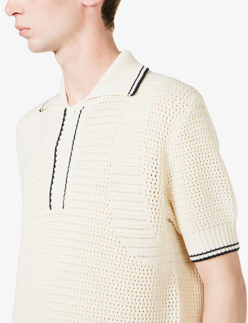 Alexander McQueen Contrast-stripe Relaxed-fit Cotton-knit Polo Shirt 7 Alexander McQueen Contrast-stripe Relaxed-fit Cotton-knit Polo Shirt - Image 5