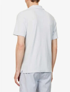 Faustino Terry-textured Cotton-blend Polo Shirt 10 Faustino Terry-textured Cotton-blend Polo Shirt -Gentlemen Style Shop R04153584 HALOGENGREY ALT03