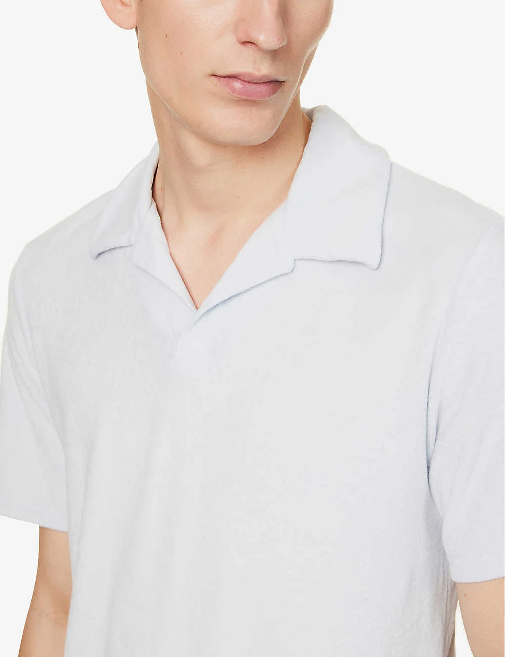 Faustino Terry-textured Cotton-blend Polo Shirt 7 Faustino Terry-textured Cotton-blend Polo Shirt - Image 5