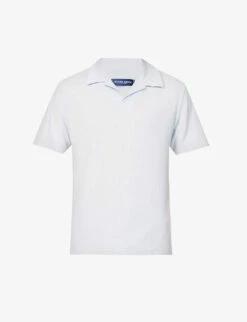 Faustino Terry-textured Cotton-blend Polo Shirt