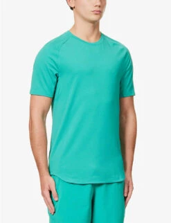 Lululemon Drysense Crewneck Recycled-stretch Polyester Blend T-shirt -Gentlemen Style Shop R04153883 MALDIVESGREEN ALT02