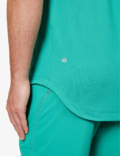Lululemon Drysense Crewneck Recycled-stretch Polyester Blend T-shirt -Gentlemen Style Shop R04153883 MALDIVESGREEN ALT04