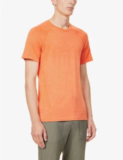 Lululemon Metal Vent Tech 2.0 Regular-fit Stretch-woven T-shirt 9 Lululemon Metal Vent Tech 2.0 Regular-fit Stretch-woven T-shirt -Gentlemen Style Shop R04153887 ORANGECORAL ALT02