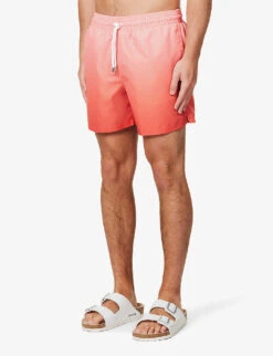 Maui Graphic-print Swim Shorts 9 Maui Graphic-print Swim Shorts -Gentlemen Style Shop R04155223 PEACH ALT02