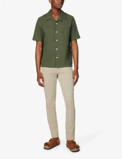 FRAME L'homme Slim-fit Tapered Stretch-organic Denim Jeans 10 FRAME L'homme Slim-fit Tapered Stretch-organic Denim Jeans -Gentlemen Style Shop R04157961 GARAGEDESERTSAGE ALT01