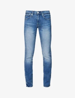 FRAME L'homme Slim-fit Straight-leg Stretch-denim Jeans
