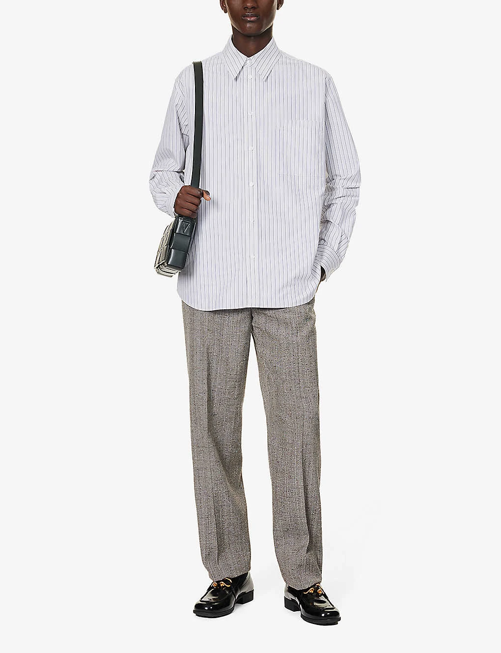 Bottega Veneta Striped Spread-collar Relaxed-fit Cotton Shirt 4 Bottega Veneta Striped Spread-collar Relaxed-fit Cotton Shirt - Image 2