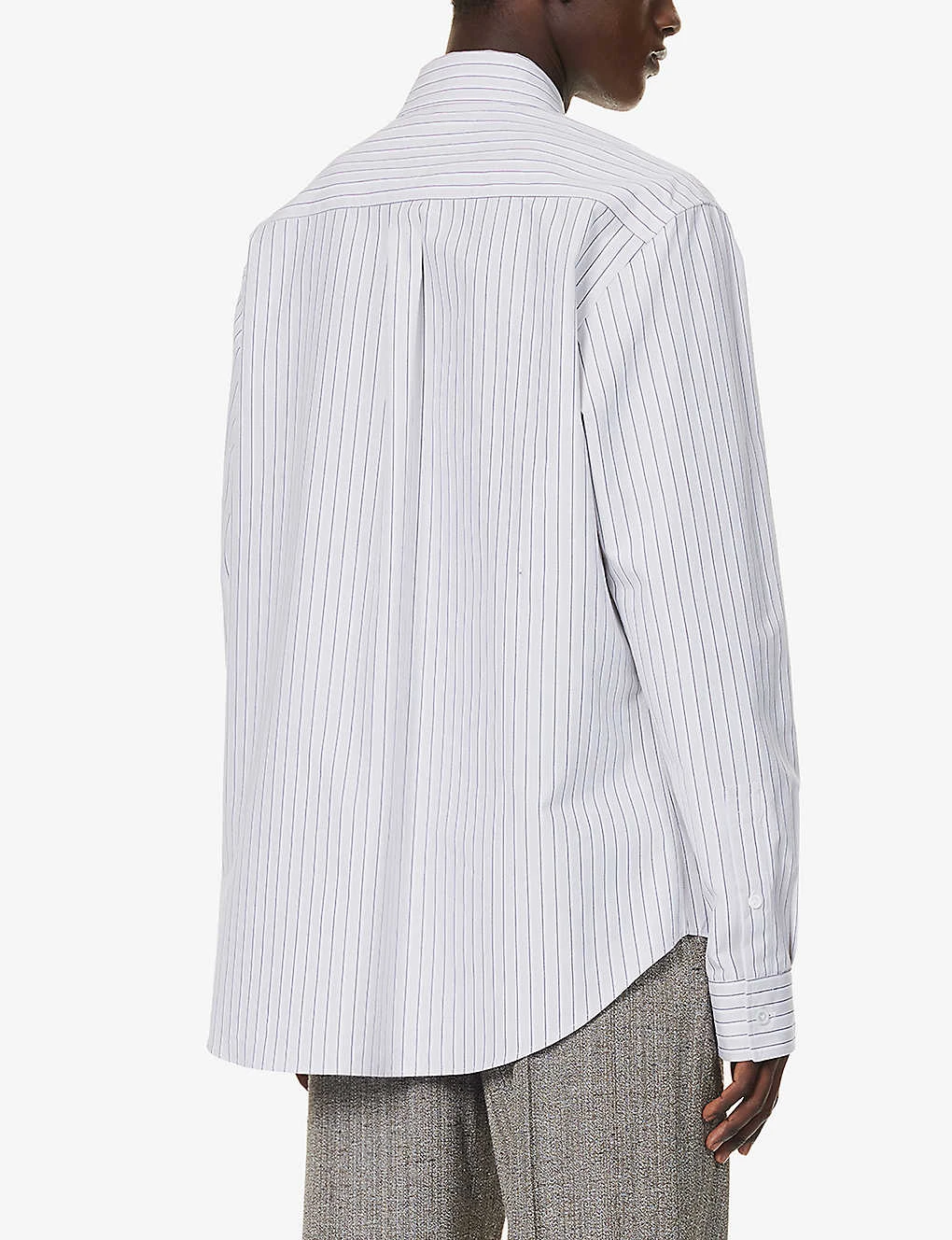 Bottega Veneta Striped Spread-collar Relaxed-fit Cotton Shirt 6 Bottega Veneta Striped Spread-collar Relaxed-fit Cotton Shirt - Image 4
