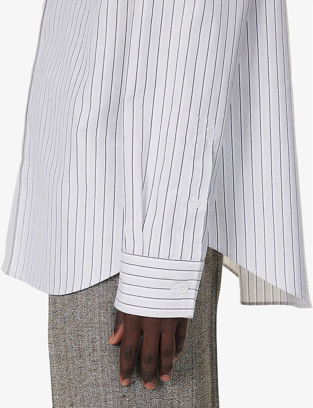 Bottega Veneta Striped Spread-collar Relaxed-fit Cotton Shirt 7 Bottega Veneta Striped Spread-collar Relaxed-fit Cotton Shirt - Image 5