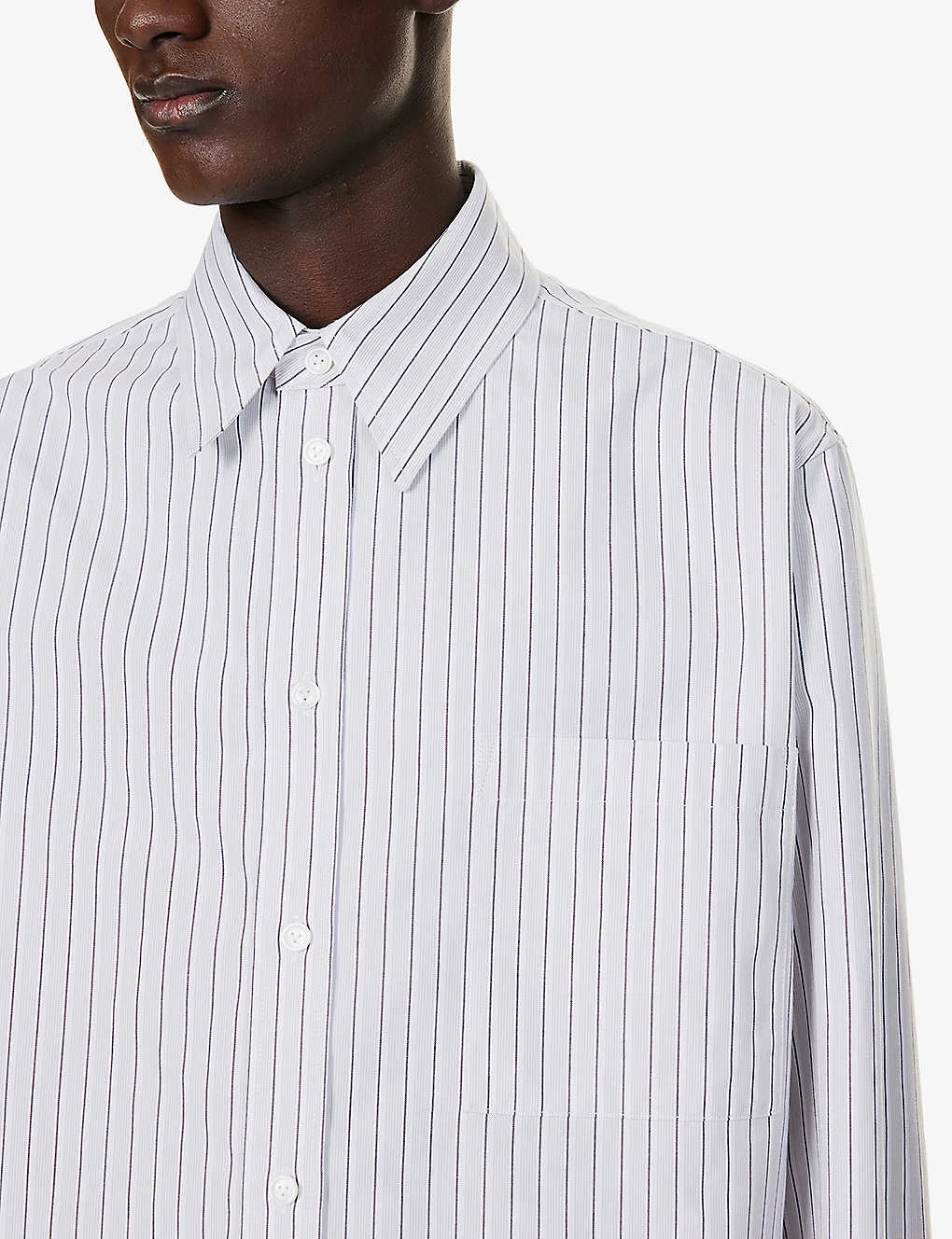 Bottega Veneta Striped Spread-collar Relaxed-fit Cotton Shirt 8 Bottega Veneta Striped Spread-collar Relaxed-fit Cotton Shirt - Image 6