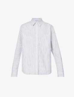Bottega Veneta Striped Spread-collar Relaxed-fit Cotton Shirt