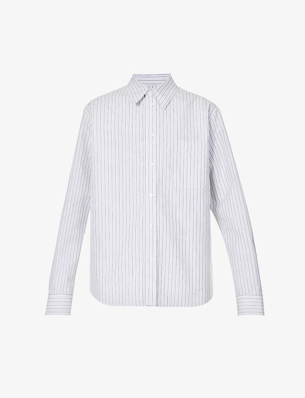 Bottega Veneta Striped Spread-collar Relaxed-fit Cotton Shirt 3 Bottega Veneta Striped Spread-collar Relaxed-fit Cotton Shirt