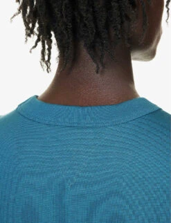 Bottega Veneta Patch-pocket Boxy-fit Cotton-jersey T-shirt -Gentlemen Style Shop R04157982 PACIFIC ALT05