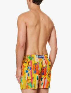Vilebrequin Sunny Abstract-print Stretch-recycled-polyamide Swim Shorts -Gentlemen Style Shop R04159192 SOLEIL ALT03