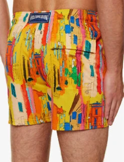 Vilebrequin Sunny Abstract-print Stretch-recycled-polyamide Swim Shorts -Gentlemen Style Shop R04159192 SOLEIL ALT04
