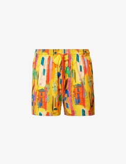 Vilebrequin Sunny Abstract-print Stretch-recycled-polyamide Swim Shorts