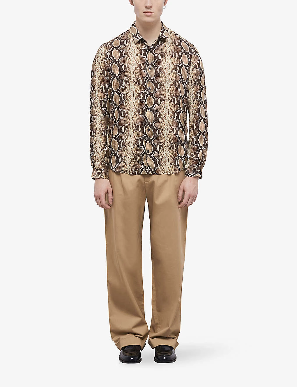 THE KOOPLES Snakeskin-print Straight-fit Woven Shirt 4 THE KOOPLES Snakeskin-print Straight-fit Woven Shirt - Image 2
