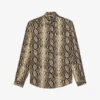 THE KOOPLES Snakeskin-print Straight-fit Woven Shirt 2 THE KOOPLES Snakeskin-print Straight-fit Woven Shirt -Gentlemen Style Shop R04159888 BEI01 M