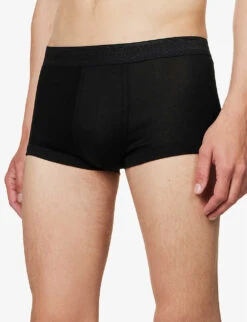Slim-fit Cotton-jersey Trunks -Gentlemen Style Shop R04160563 BLACK ALT04