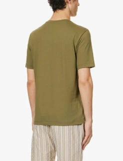 HANRO Regular-fit Cotton-jersey T-shirt -Gentlemen Style Shop R04160673 MOSS ALT03