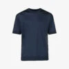 Crewneck Short-sleeved Cotton-jersey T-shirt -Gentlemen Style Shop R04161933 TWILIGHTBLUE M