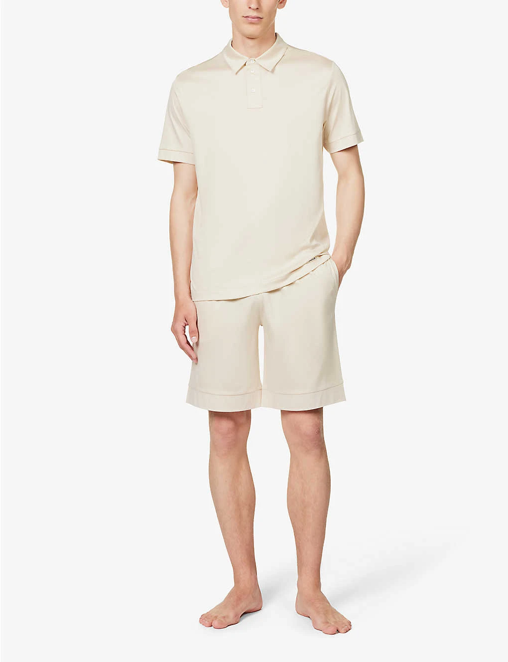 Branded-patch Short-sleeved Cotton-jersey Polo Shirt 4 Branded-patch Short-sleeved Cotton-jersey Polo Shirt - Image 2