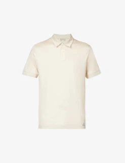Branded-patch Short-sleeved Cotton-jersey Polo Shirt
