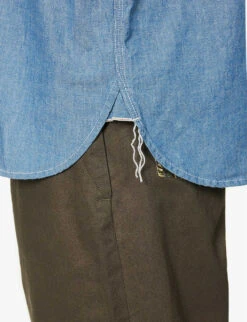 Work Patch-pocket Regular-fit Cotton Shirt -Gentlemen Style Shop R04162300 SAX ALT04