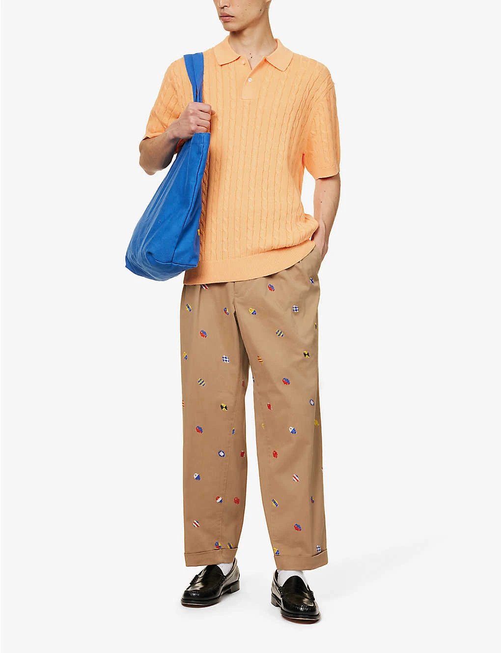 Cable-knit Short-sleeved Linen And Cotton-blend Polo Shirt 3 Cable-knit Short-sleeved Linen And Cotton-blend Polo Shirt - Image 2