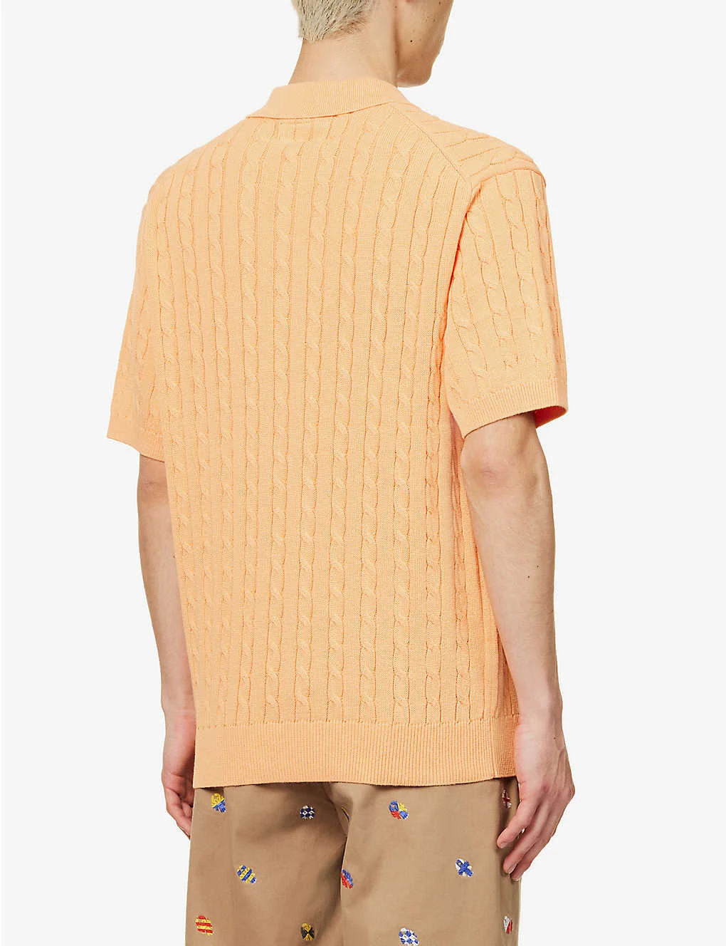 Cable-knit Short-sleeved Linen And Cotton-blend Polo Shirt 5 Cable-knit Short-sleeved Linen And Cotton-blend Polo Shirt - Image 4