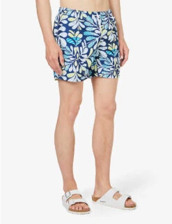 Speedo Watershort 40cm Abstract-print Recycled-polyester Swim Shorts -Gentlemen Style Shop R04163365 BLUEAQUWHITESPRITZ ALT02