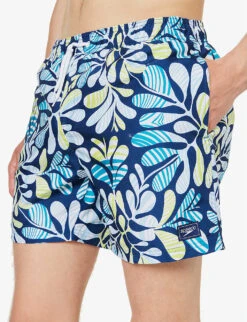 Speedo Watershort 40cm Abstract-print Recycled-polyester Swim Shorts -Gentlemen Style Shop R04163365 BLUEAQUWHITESPRITZ ALT04
