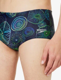 Speedo Graphic-print 17cm Recycled-polyester Blend Swim Briefs -Gentlemen Style Shop R04163369 NAVYAQUGREENLILAC ALT04