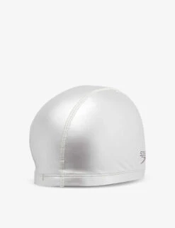 Speedo Pace Logo-print Stretch-woven Swim Cap -Gentlemen Style Shop R04163373 SILVER ALT02