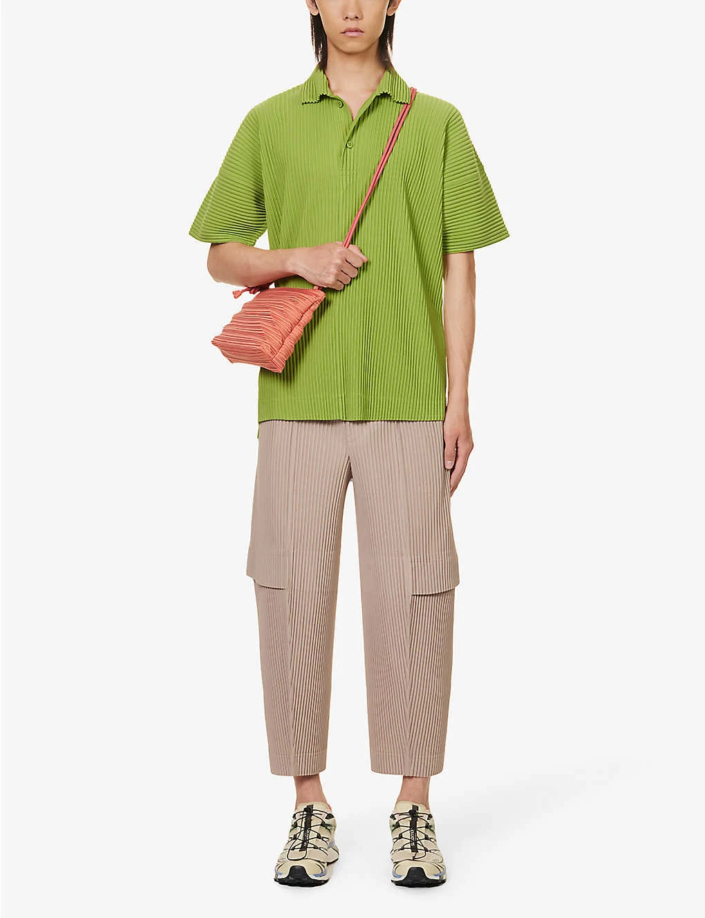 Pleated Relaxed-fit Knitted Polo Shirt 4 Pleated Relaxed-fit Knitted Polo Shirt - Image 2