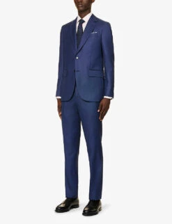 PAUL SMITH Dot Single-breasted Regular-fit Wool Suit 12 PAUL SMITH Dot Single-breasted Regular-fit Wool Suit -Gentlemen Style Shop R04165089 INKYBLUE ALT02