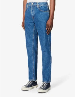 Nudie Jeans Gritty Jackson Regular-fit Straight-leg Recycled-cotton Denim Jeans -Gentlemen Style Shop R04165215 90SSTONE ALT02