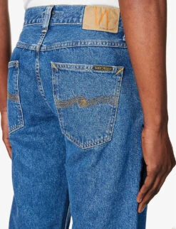 Nudie Jeans Gritty Jackson Regular-fit Straight-leg Recycled-cotton Denim Jeans -Gentlemen Style Shop R04165215 90SSTONE ALT05