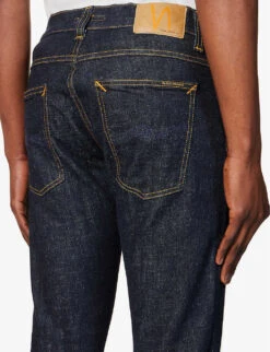Nudie Jeans Tight Terry Tapered-leg Slim-fit Stretch-organic-cotton Denim Jeans -Gentlemen Style Shop R04165227 RINSETWILL ALT05