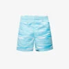 Missoni Abstract-pattern Relaxed-fit Swim Shorts 2 Missoni Abstract-pattern Relaxed-fit Swim Shorts -Gentlemen Style Shop R04165474 WHITEBLUE M