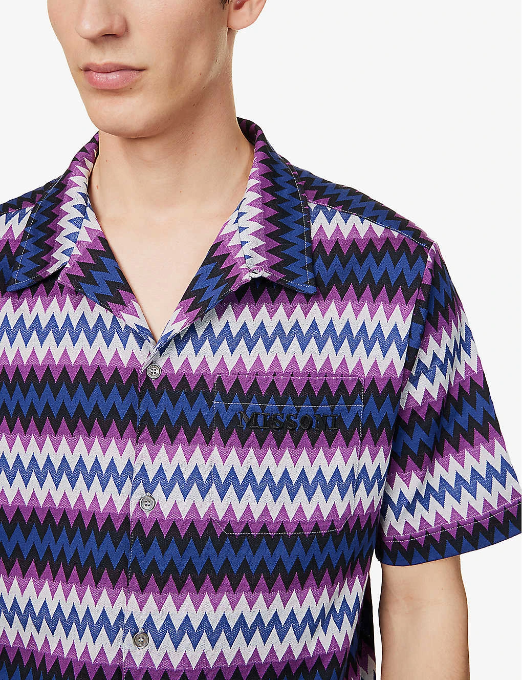 Missoni Zigzag-print Relaxed-fit Cotton-jersey Shirt 7 Missoni Zigzag-print Relaxed-fit Cotton-jersey Shirt - Image 5