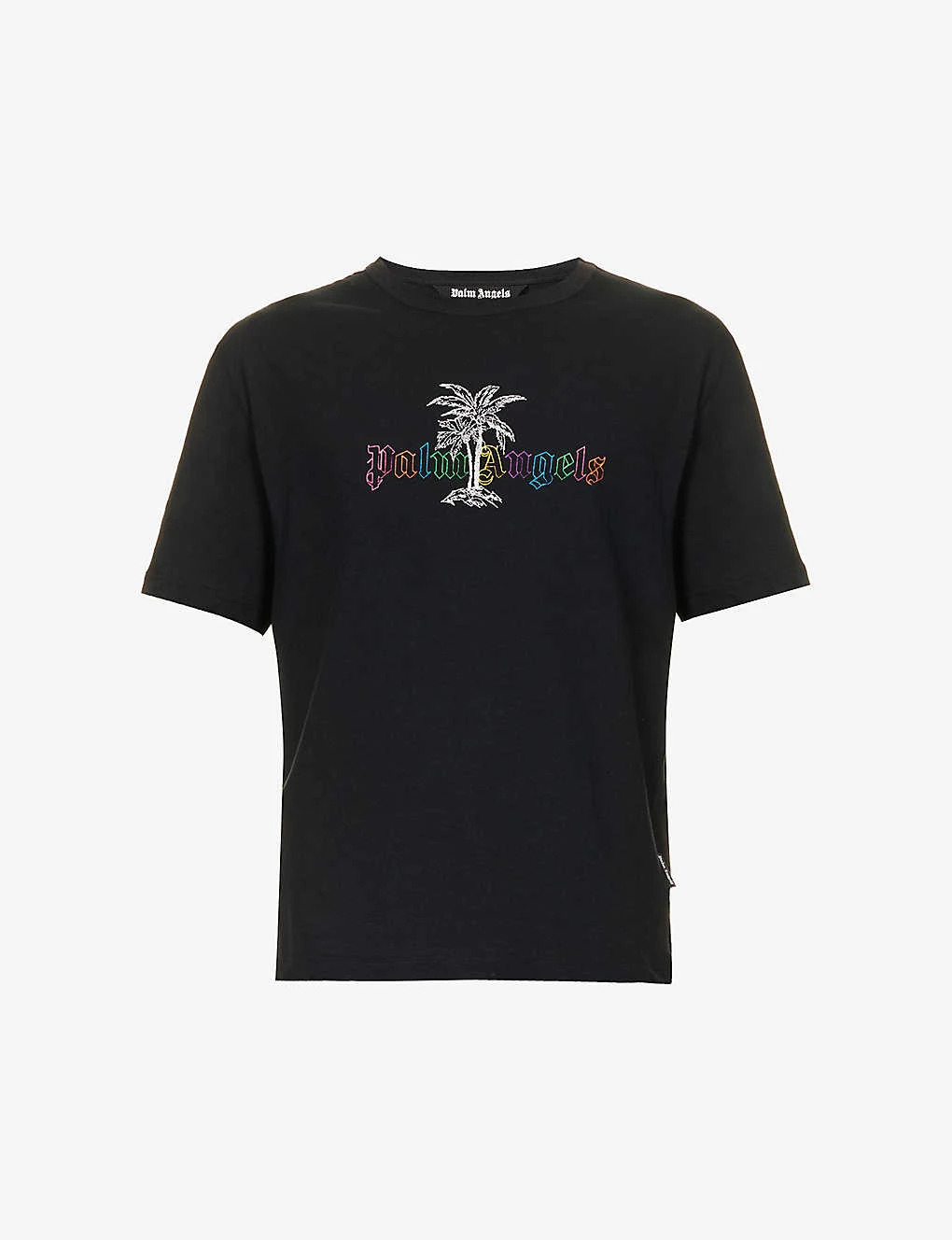Palm Angels Graphic-print Regular-fit Cotton And Linen-blend T-shirt 3 Palm Angels Graphic-print Regular-fit Cotton And Linen-blend T-shirt