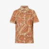 Etro Graphic-pattern Logo-embroidered Cotton Polo Shirt -Gentlemen Style Shop R04166225 BEIGE M