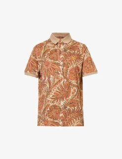 Etro Graphic-pattern Logo-embroidered Cotton Polo Shirt