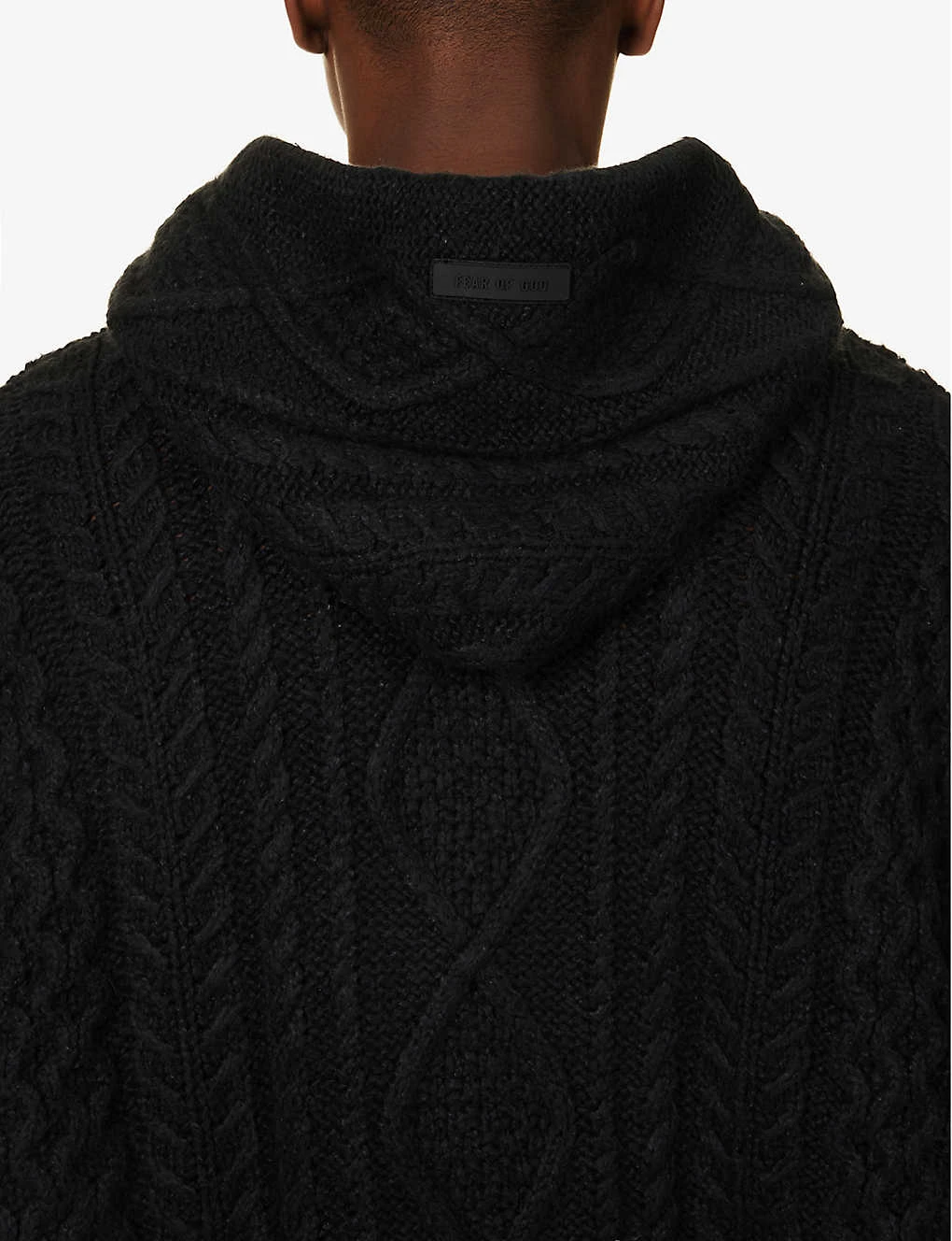 ESSENTIALS Cable-knit Relaxed-fit Cotton-blend Hoody 7 ESSENTIALS Cable-knit Relaxed-fit Cotton-blend Hoody - Image 5