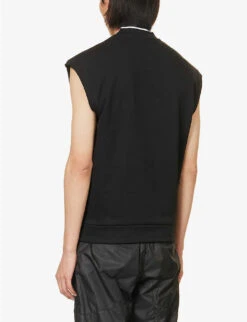 Brand-print Sleeveless Cotton-jersey Top 10 Brand-print Sleeveless Cotton-jersey Top -Gentlemen Style Shop R04166406 BLACK ALT03