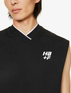 Brand-print Sleeveless Cotton-jersey Top 11 Brand-print Sleeveless Cotton-jersey Top -Gentlemen Style Shop R04166406 BLACK ALT04