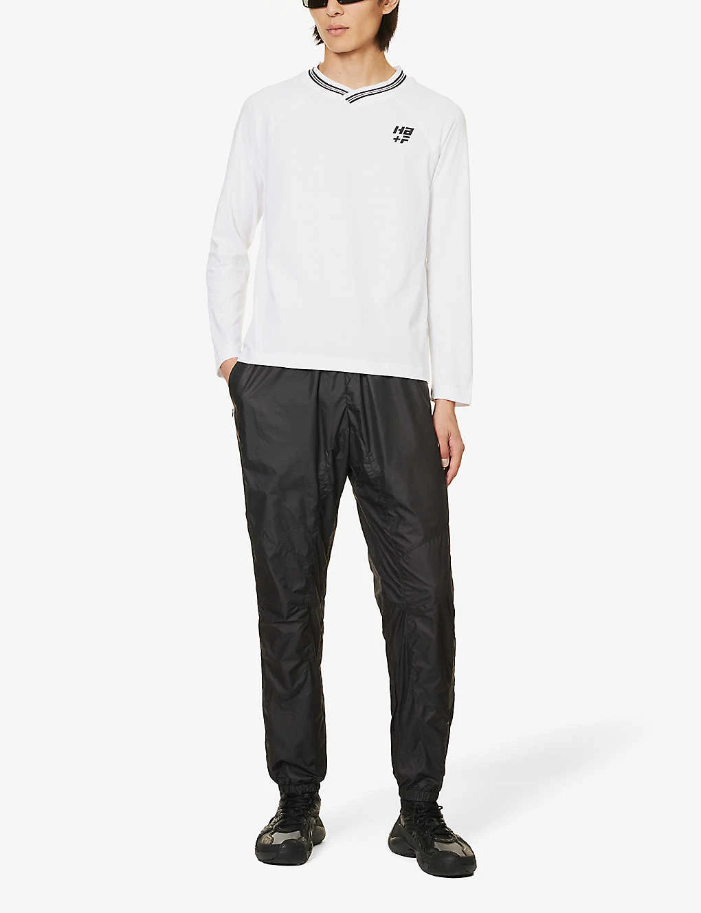 Brand-embroidered V-neck Cotton-jersey Sweatshirt 4 Brand-embroidered V-neck Cotton-jersey Sweatshirt - Image 2