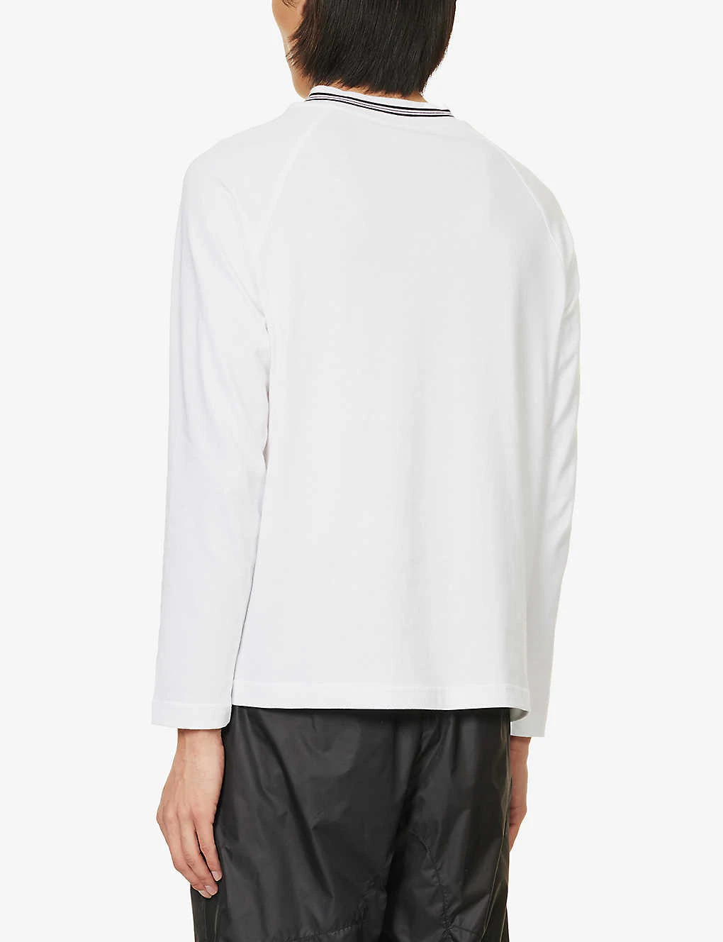 Brand-embroidered V-neck Cotton-jersey Sweatshirt 6 Brand-embroidered V-neck Cotton-jersey Sweatshirt - Image 4